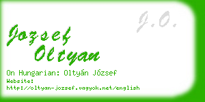 jozsef oltyan business card